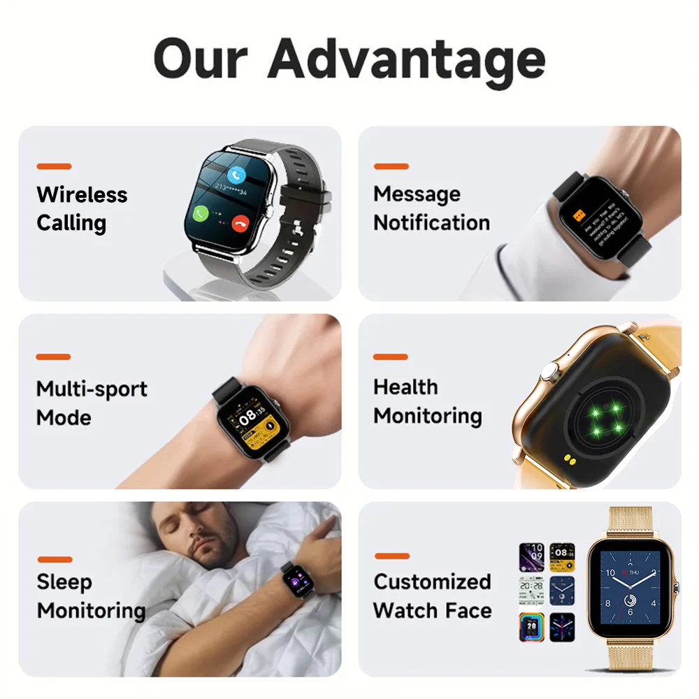 Smart Watch For Android IOS Wa - Women Fashion Zone ulasan dan harga