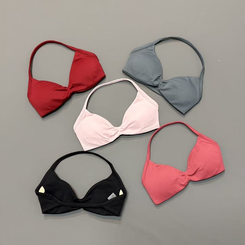 Women Halter Sports Bra V-Neck - Bra Top Seamless ulasan dan harga