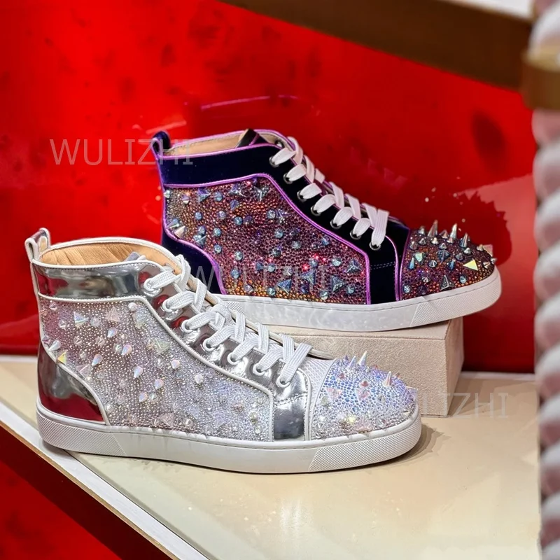 Dark Purple Crystal Rivet Men  - Women'S Fashion Running Shoes ulasan dan harga