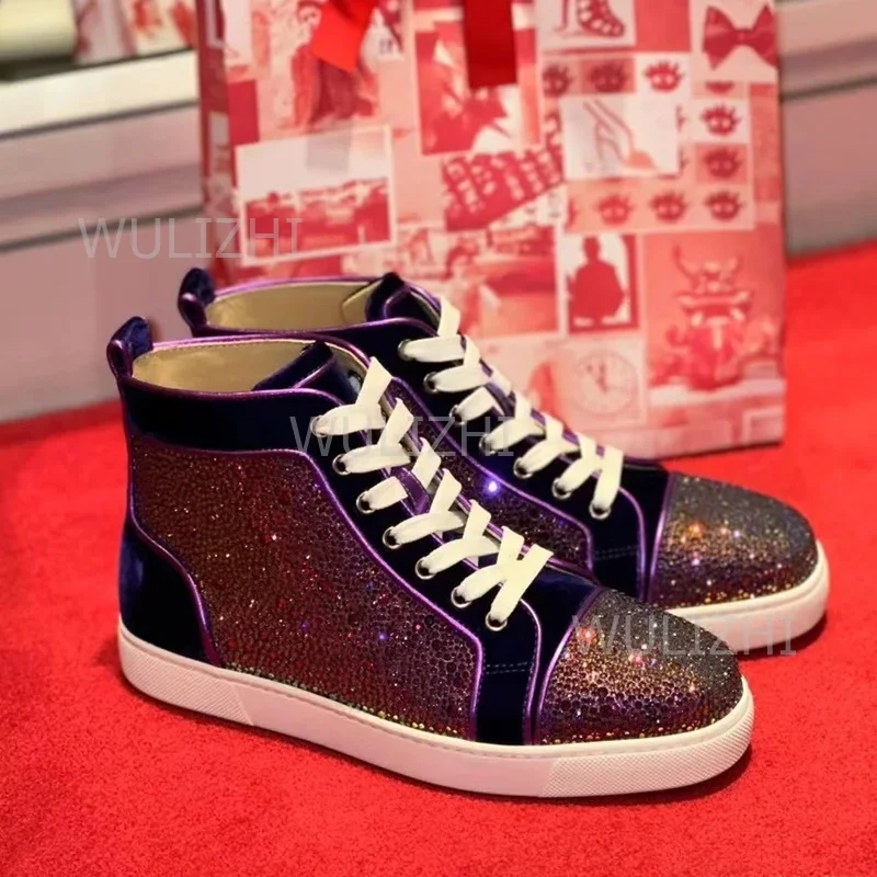 Dark Purple Crystal Rivet Men  - Women'S Fashion Running Shoes ulasan dan harga