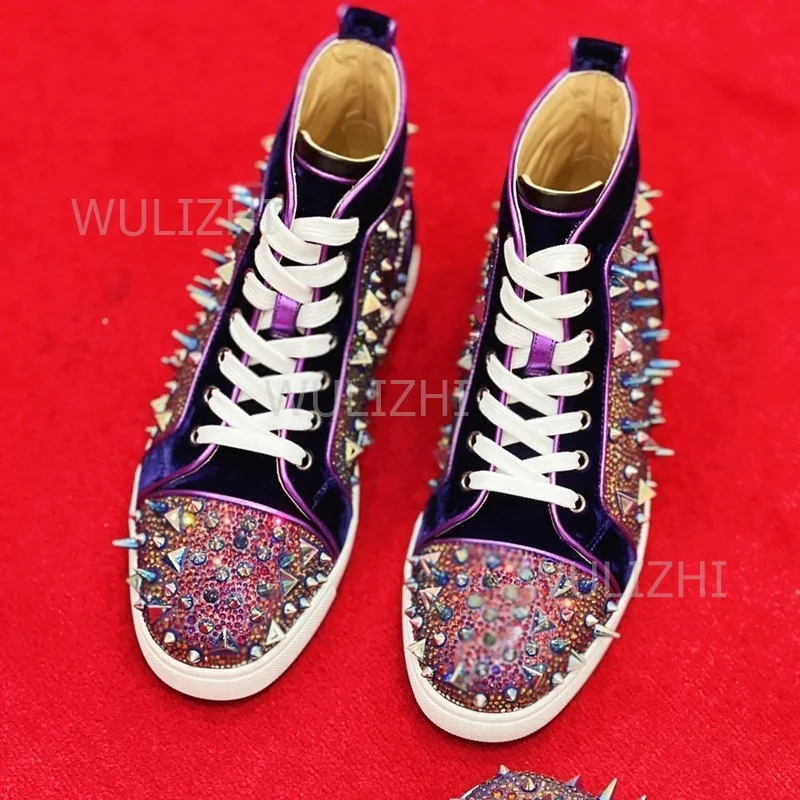 Dark Purple Crystal Rivet Men  - Women'S Fashion Running Shoes ulasan dan harga