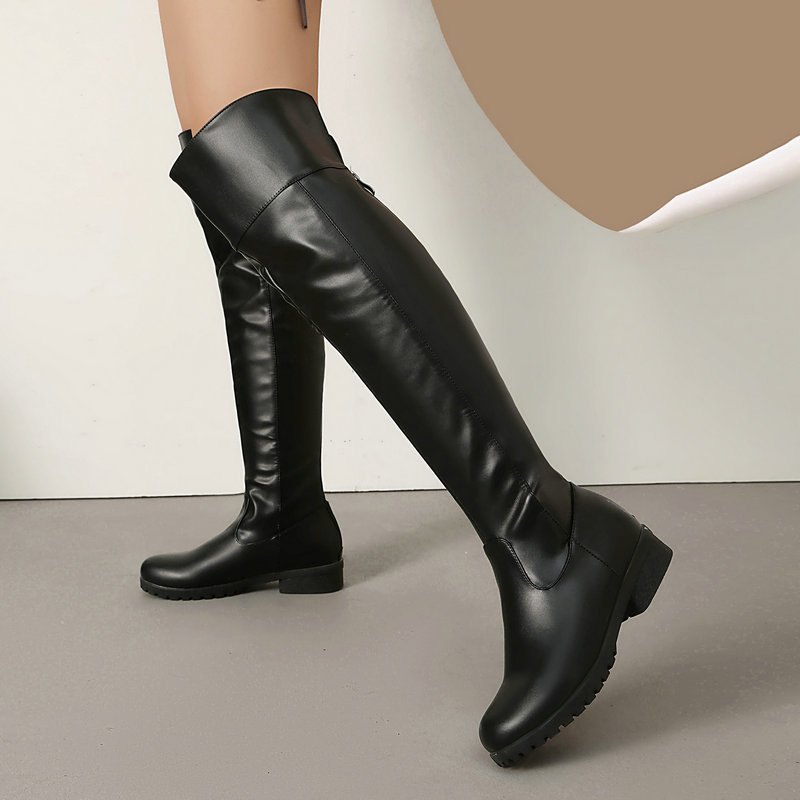 Women Knee High Boots Back Zip - Women'S Fashion Riding Boots ulasan dan harga
