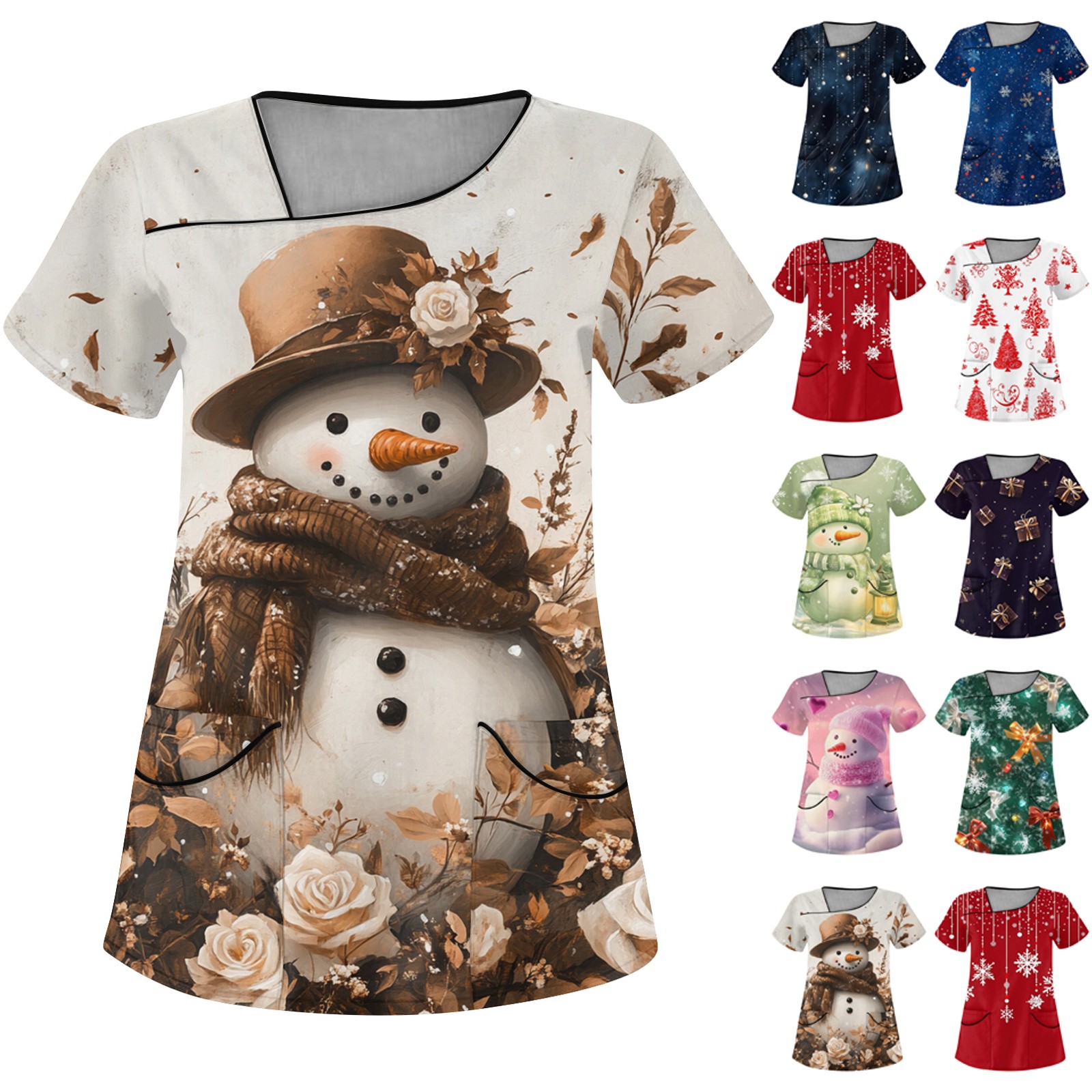 T-Shirt Christmas Nurse Unifor - Women'S Fashion Overalls ulasan dan harga