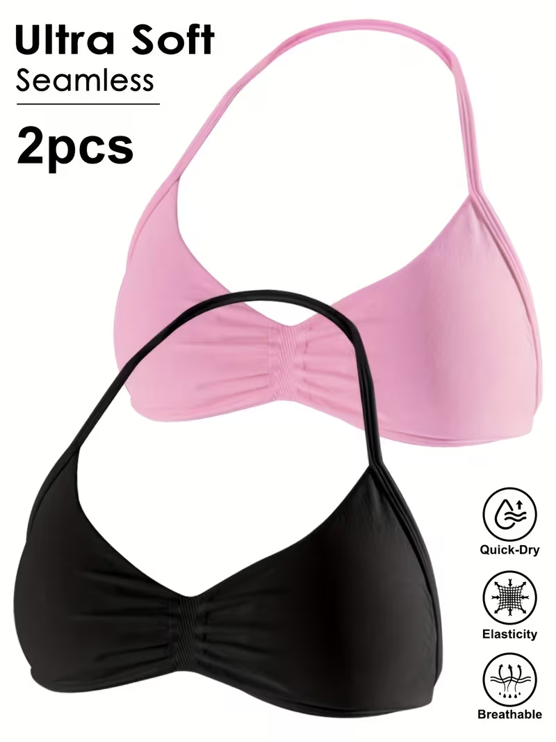 2pcs Seamless Sexy Open Back G - Bra Top Seamless ulasan dan harga