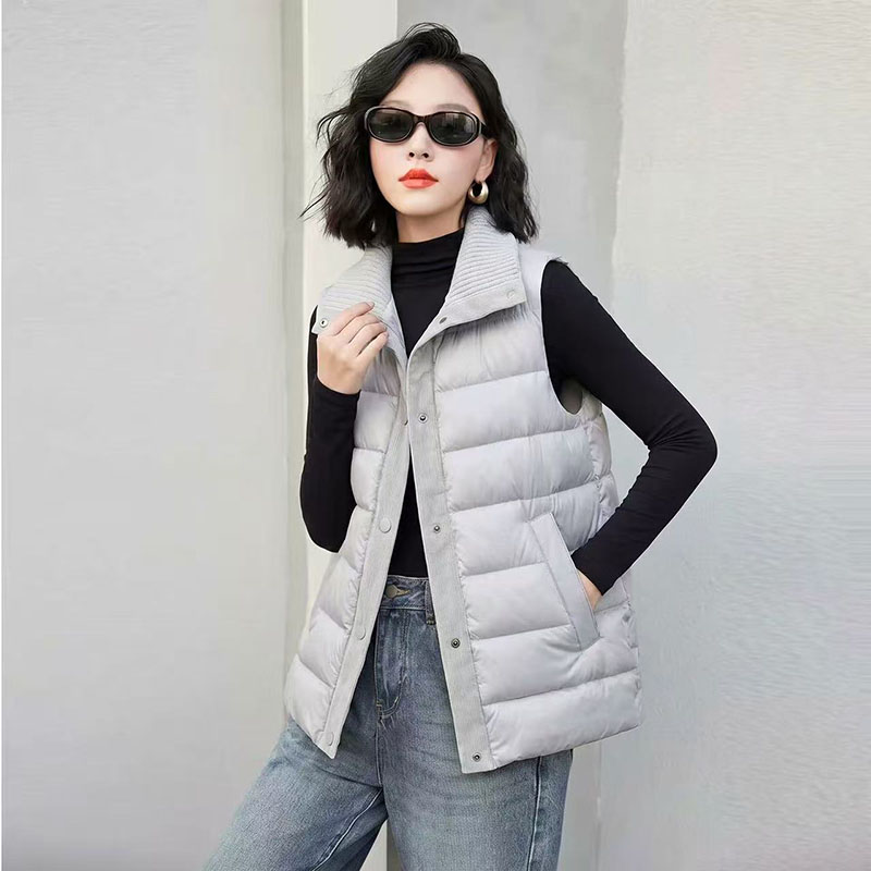 New Turndown Collar Loose Fash - Puffer Vest Fashion Women ulasan dan harga