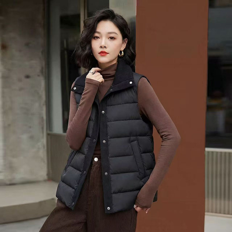 New Turndown Collar Loose Fash - Puffer Vest Fashion Women ulasan dan harga