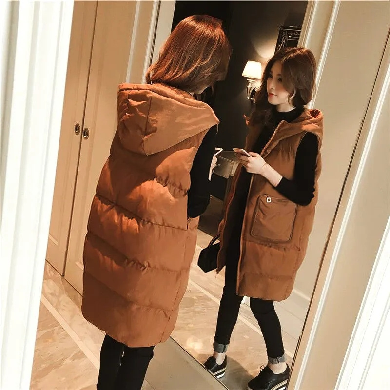 2026 New Winter Sleeveless Tan - Puffer Vest Fashion Women ulasan dan harga