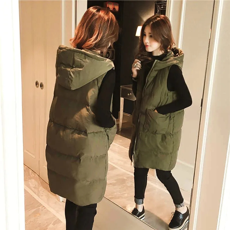 2026 New Winter Sleeveless Tan - Puffer Vest Fashion Women ulasan dan harga