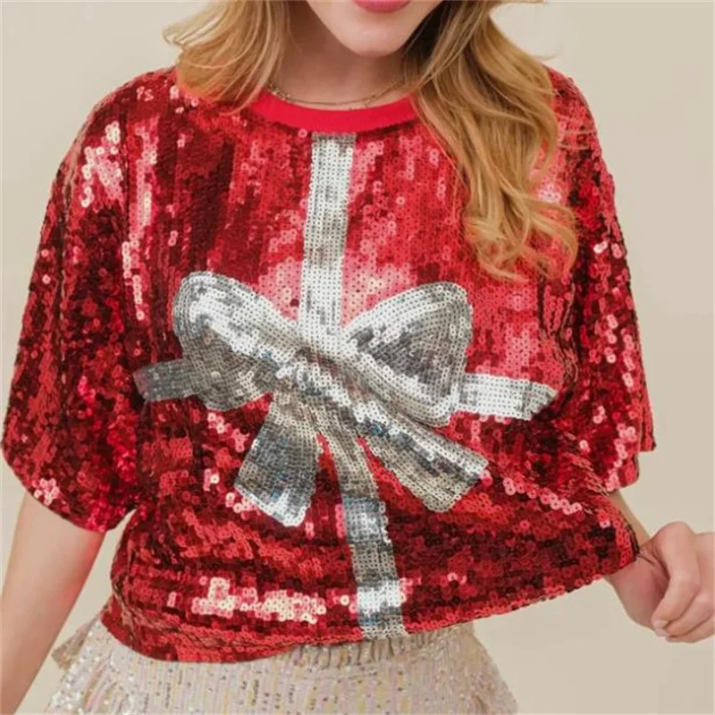 Womens Summer Fashion Sequins  - Women'S Fashion Rugby Top ulasan dan harga