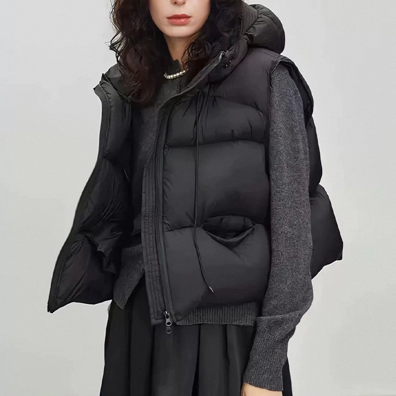 Women White Duck Down Vest Win - Puffer Vest Fashion Women ulasan dan harga