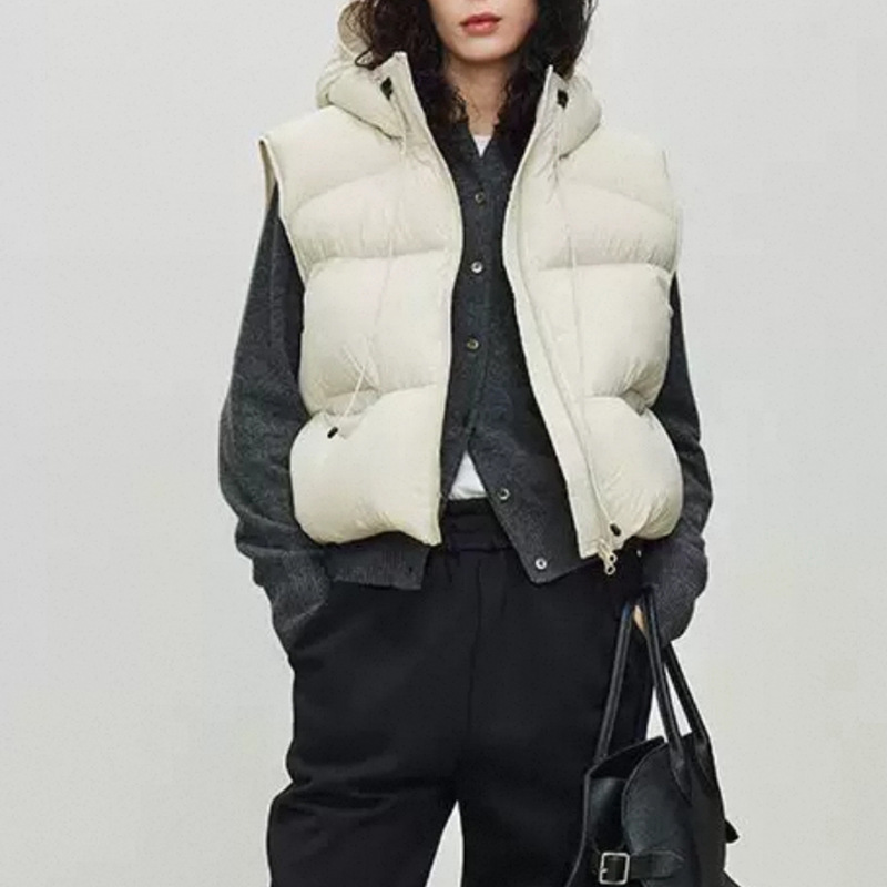 Women White Duck Down Vest Win - Puffer Vest Fashion Women ulasan dan harga