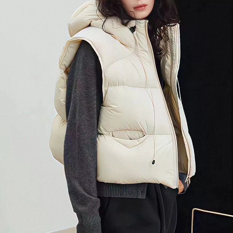 Women White Duck Down Vest Win - Puffer Vest Fashion Women ulasan dan harga