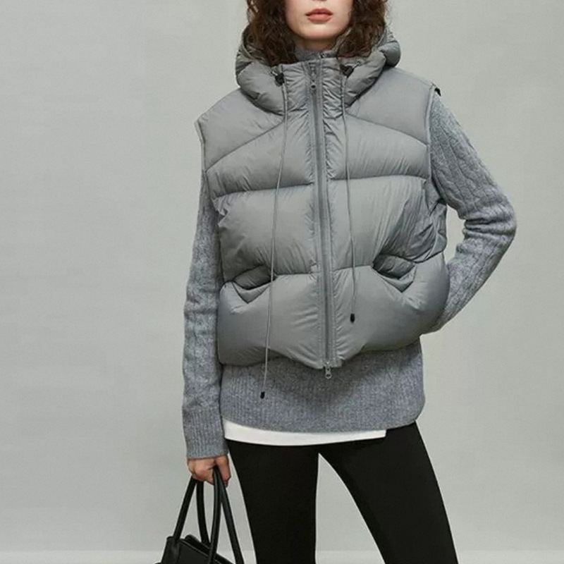 Women White Duck Down Vest Win - Puffer Vest Fashion Women ulasan dan harga