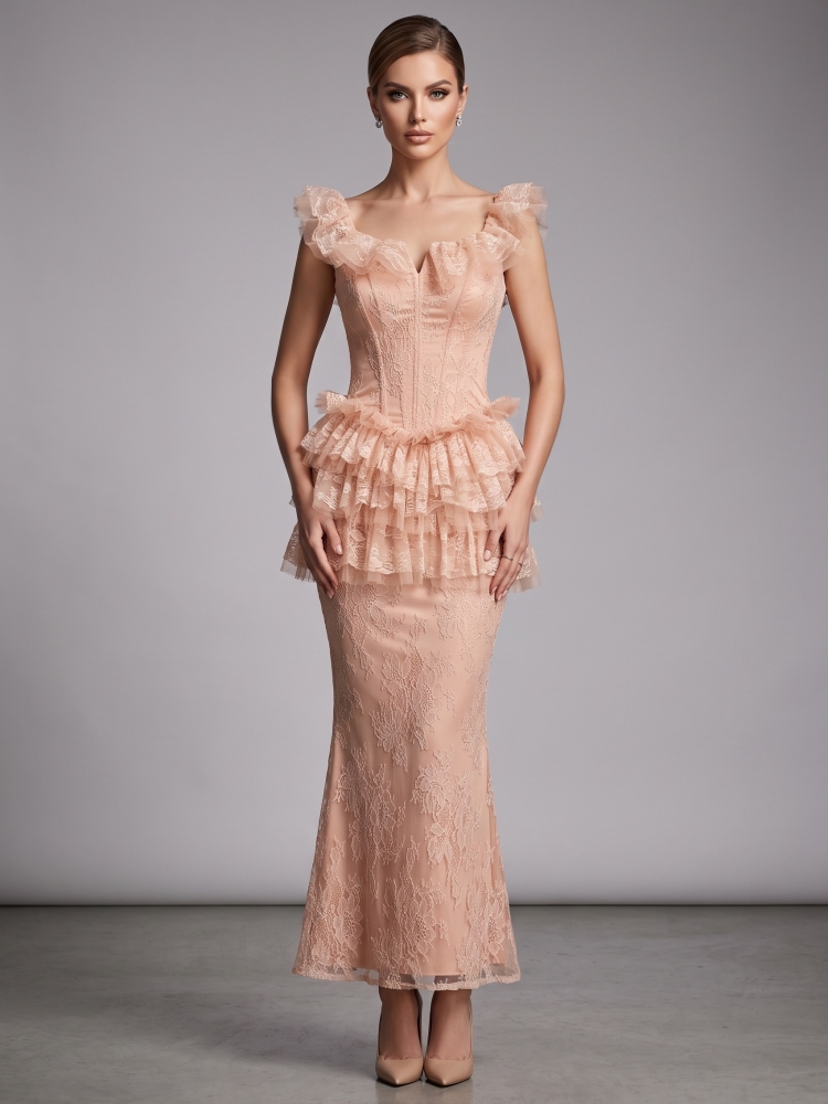 Women Apricot Dress Two Piece  - Ruched Dress Mini ulasan dan harga