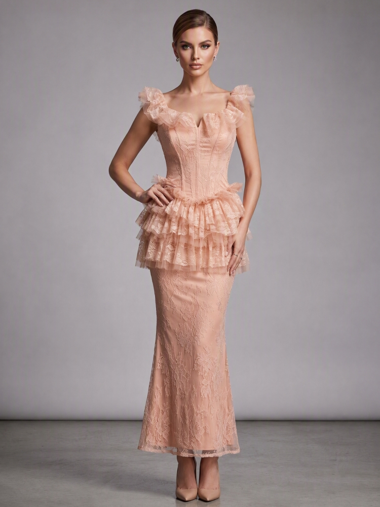 Women Apricot Dress Two Piece  - Ruched Dress Mini ulasan dan harga