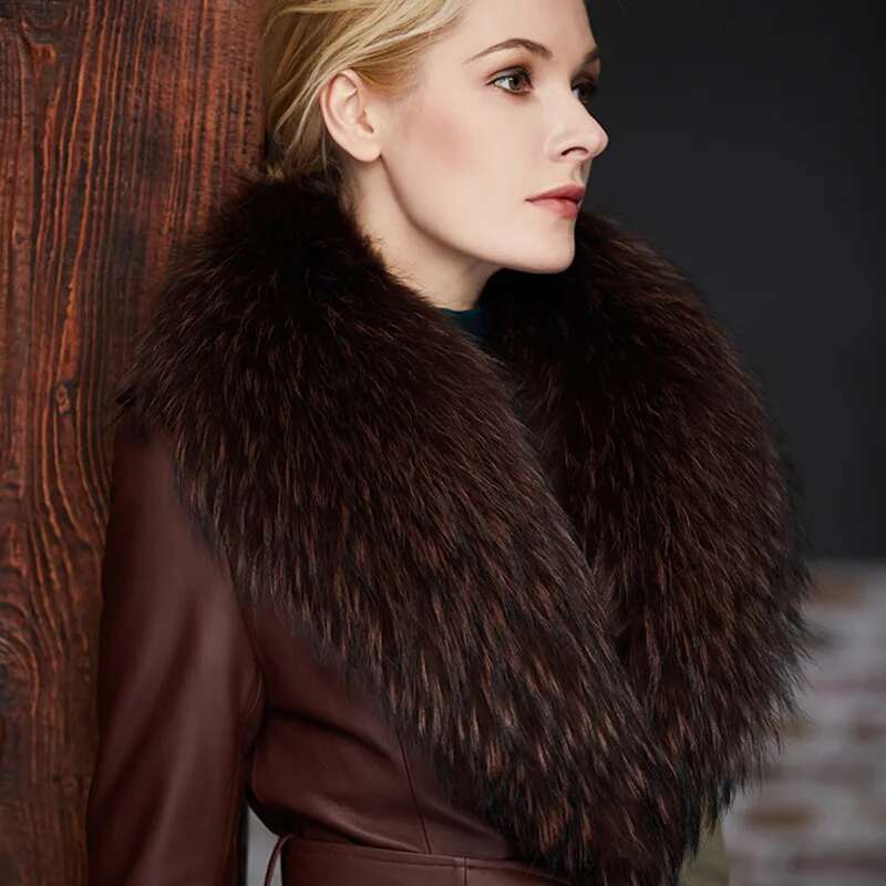 Raccoon Fur Collar Female Wint - Women'S Fashion Long Coat ulasan dan harga