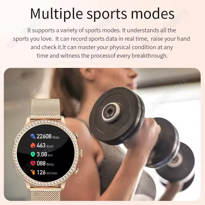 Elegant Ladies' Smartwatch Blu - Women Fashion Zone ulasan dan harga