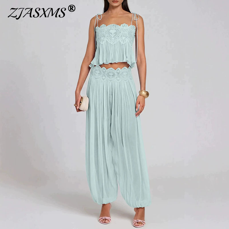Boho Lace Trim 2 Piece Outfit  - Tie Dye Two Piece ulasan dan harga