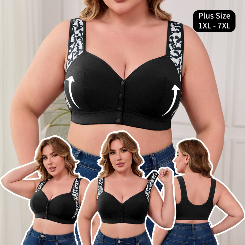 XL-7XL Plus Size Front Buckle  - Bra Top Seamless ulasan dan harga